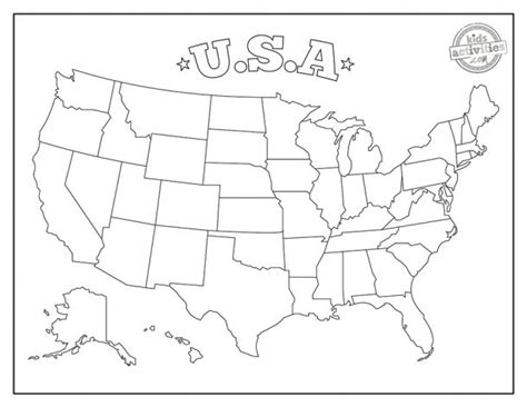 Blank United States Map Coloring Pages You Can Print Kids Activities Blank United States Map Coloring Pages You Can Print Kids Activities