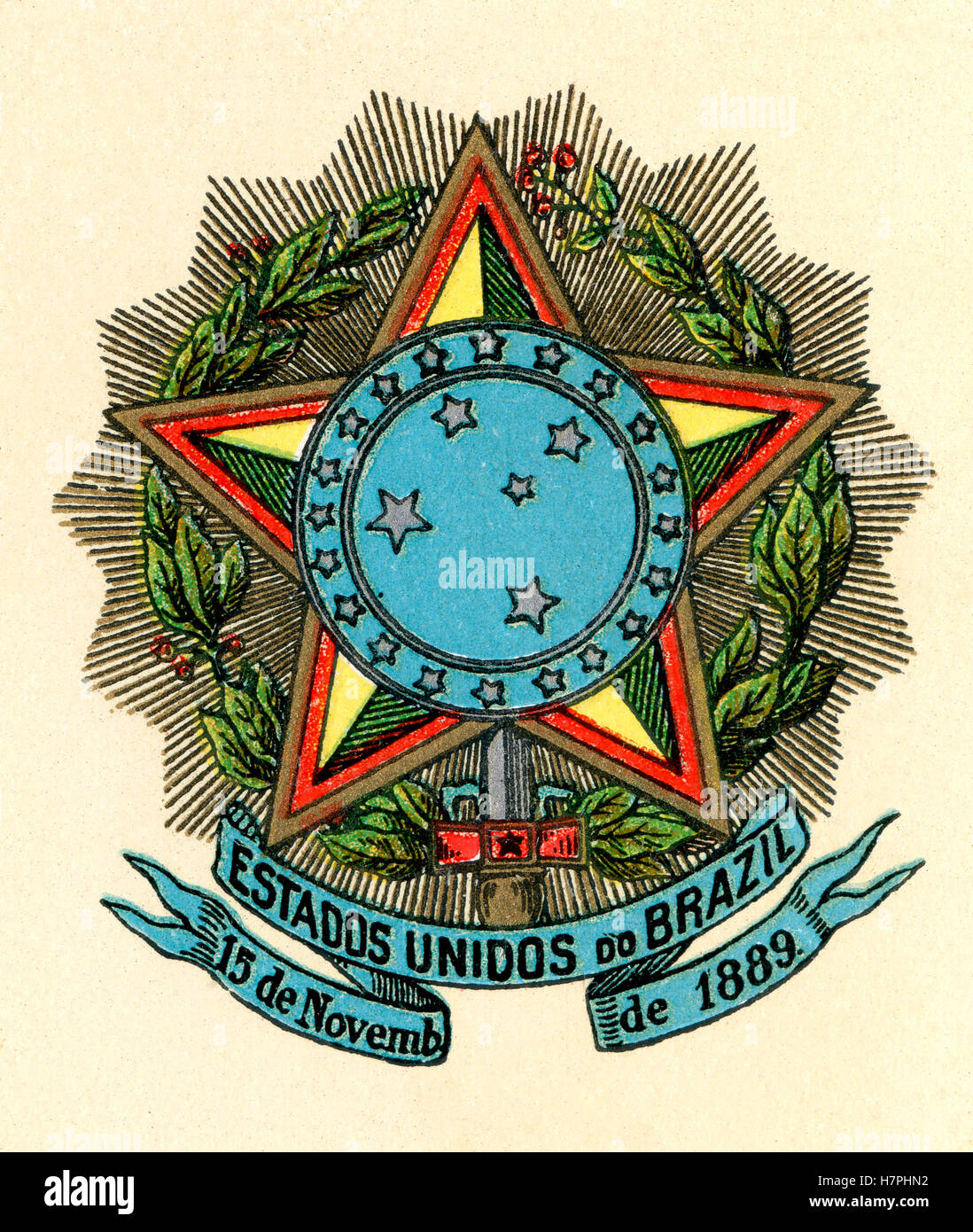 Coat Of Arms Of The United States Of Brazil 1889 1968 Stock Photo Alamy Coat Of Arms Of The United States Of Brazil 1889 1968 Stock Photo Alamy