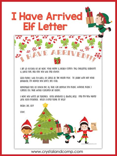 Elf On Shelf Arrival Letter