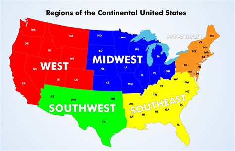 Five Regions Of The United States
