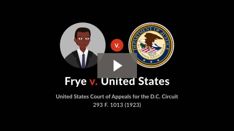 Frye V United States Summary
