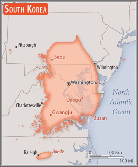 How Big Is South Korea Compared To The United States How Big Is South Korea Compared To The United States