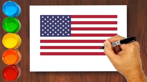 How To Draw The United States Of America Flag