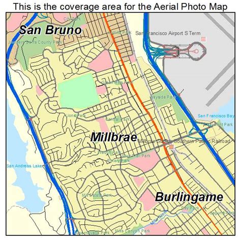 Map Of Millbrae Ca California Map Of Millbrae Ca California