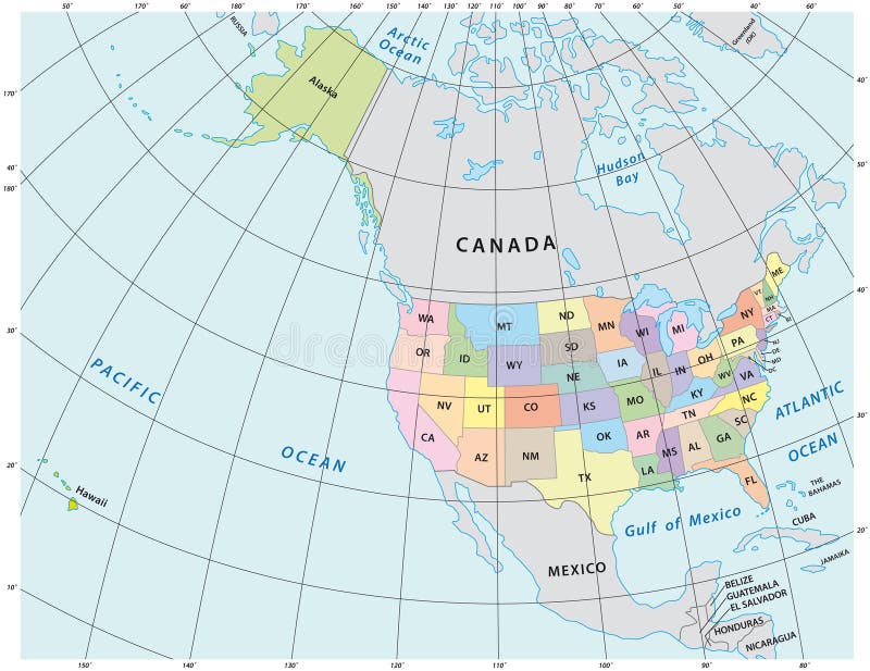Map Of North America Latitude And Longitude United States Map Map Of North America Latitude And Longitude United States Map