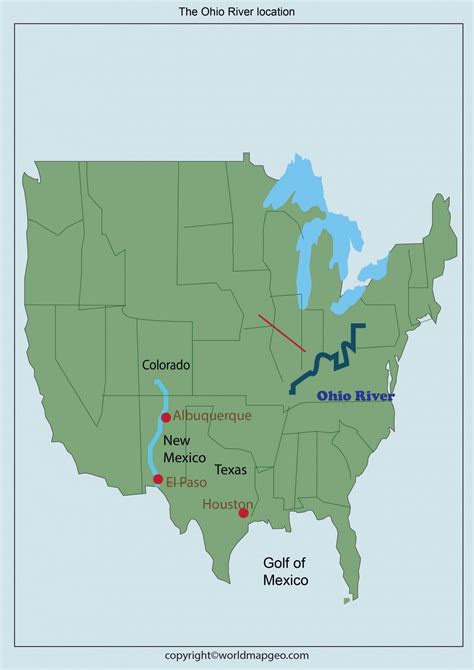 Map Of The United States Ohio River