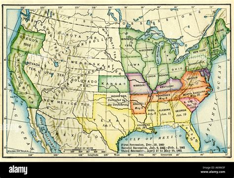 Map Of United States In 1860