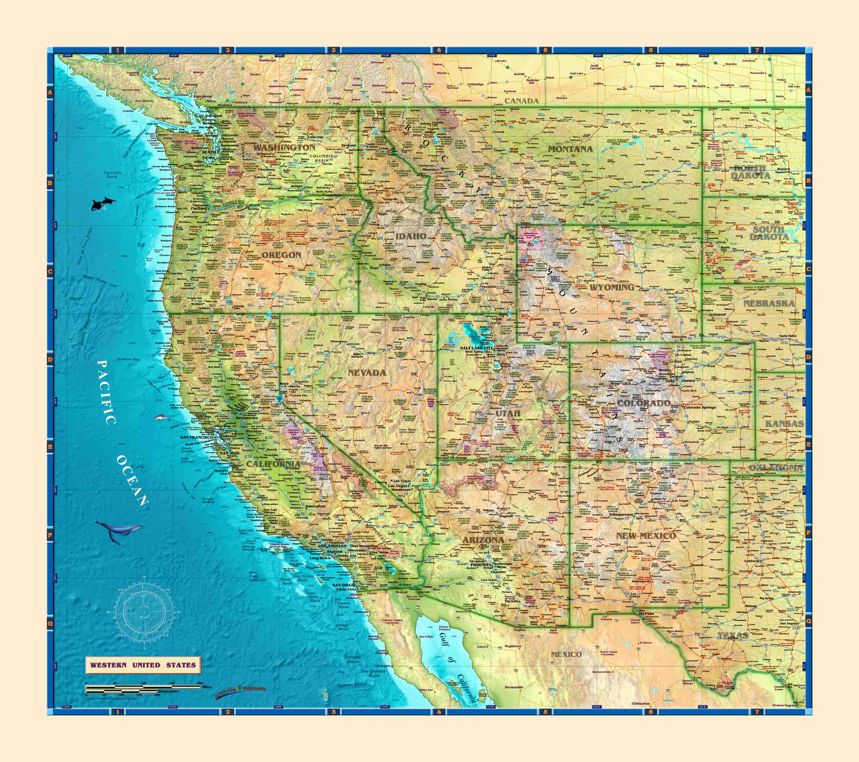 Map Of West United States
