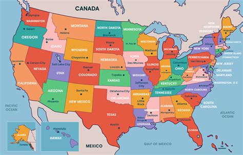 Mapa De Los Estados Unidos De America