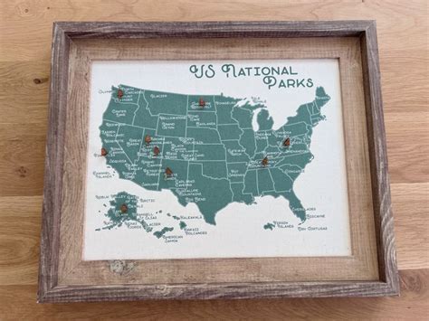 National Park Push Pin Map With Tree Push Pins Great Outdoors Etsy National Park Push Pin Map With Tree Push Pins Great Outdoors Etsy