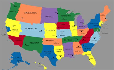 New Map Of The United States