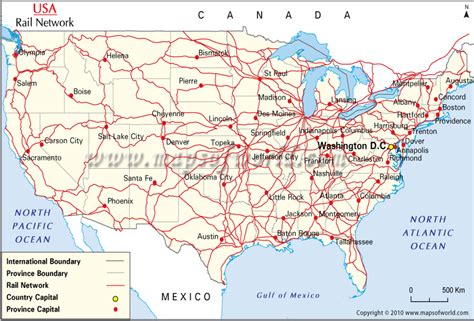 Railroad Map Of United States