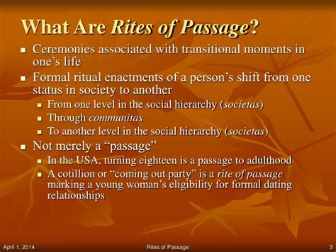 Rites Of Passage In The United States