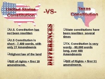 Texas Constitution Vs U.s. Constitution Texas Constitution Vs U.s. Constitution