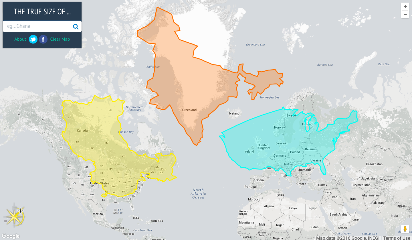This International Website Compares True Sizes Of Countries It Ll This International Website Compares True Sizes Of Countries It Ll