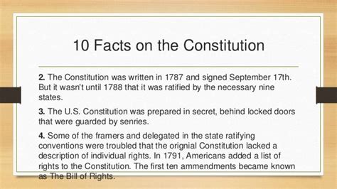 Three Facts About The Constitution