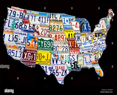 United States Map License Plates