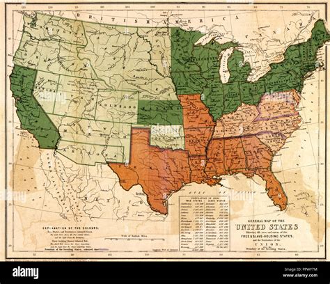 United States Map Of 1861