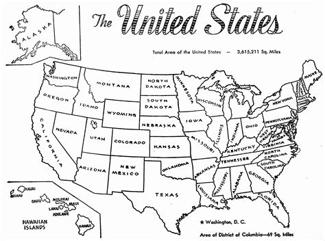 United States Of America Map Coloring Page United States Of America Map Coloring Page