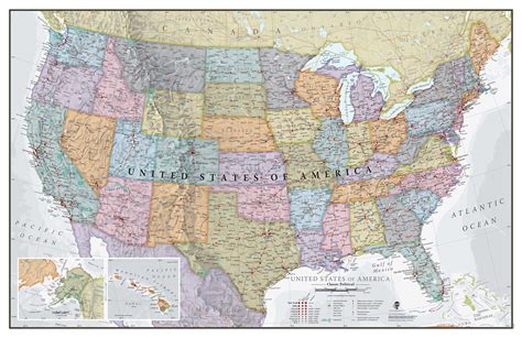 Wall Maps Of The United States Wall Maps Of The United States
