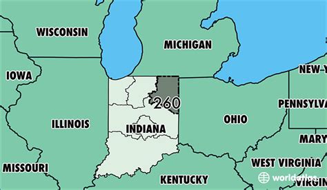 What Area Code Is 260 In The United States